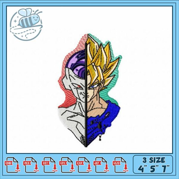 Dragon Ball Inspired Embroidery Design for Crafts