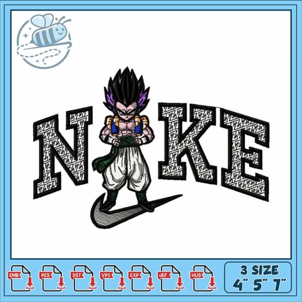 Dragon Ball Inspired Nike Embroidery Design 3 Sizes