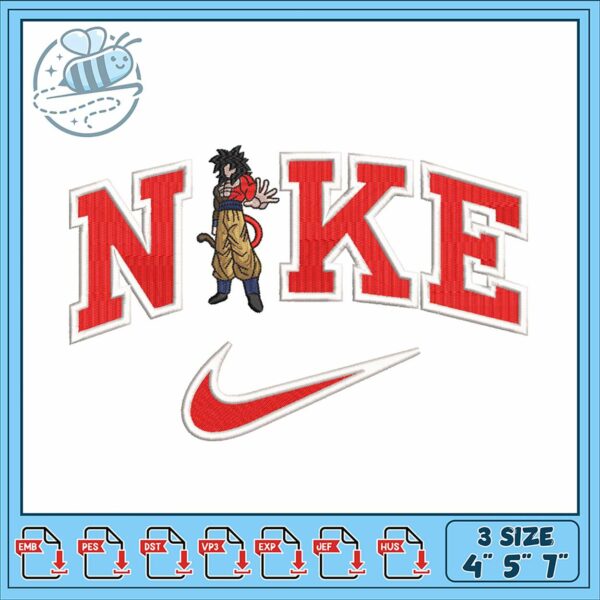 Dragon Ball Inspired Nike Embroidery Design Files
