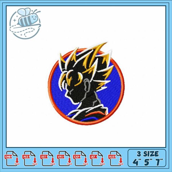 Dragon Ball Super Embroidery Design for Projects