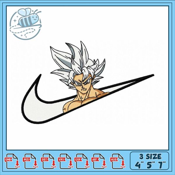 Dragon Ball Super Inspired Embroidery Design File