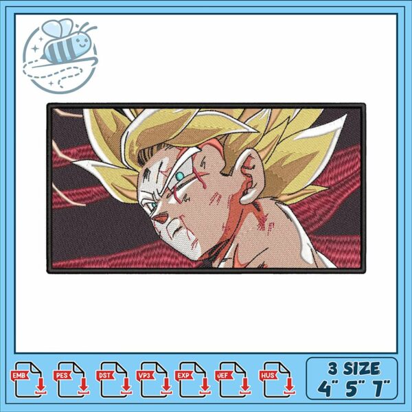 Dragon Ball Z Embroidery Design for Machine Use
