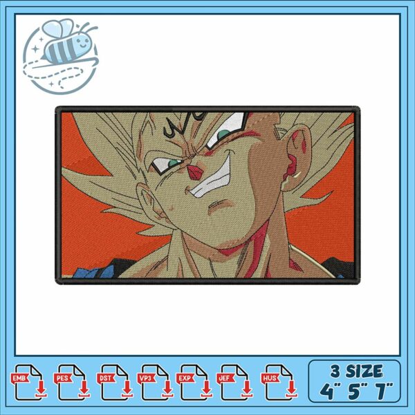 Dragon Ball Z Goku Embroidery Design Downloadable File