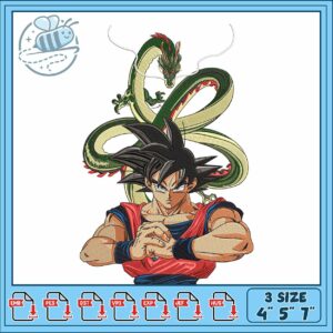 Dragon ball songoku embroidery