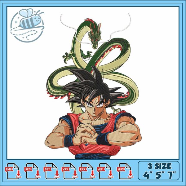 Dragon ball songoku embroidery, dragon ball songoku​ embroidery