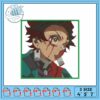 Dramatic Anime Character Embroidery Design Art