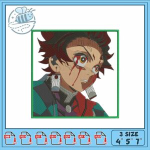 Dramatic Embroidery Design of Anime Character