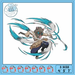 Dynamic Animal Warrior Embroidery Design Files