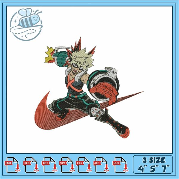 Dynamic Anime Boy Embroidery Design Download File