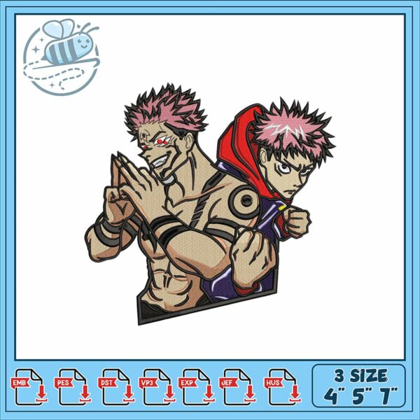 Dynamic Anime Character Embroidery Design Files