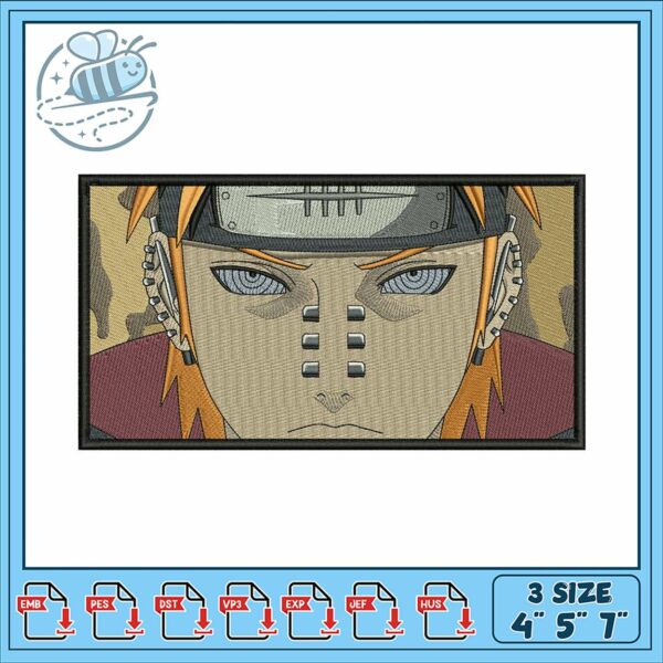 Dynamic Anime Embroidery Design for Craft Lovers