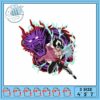 Dynamic Anime Embroidery Design with Flames
