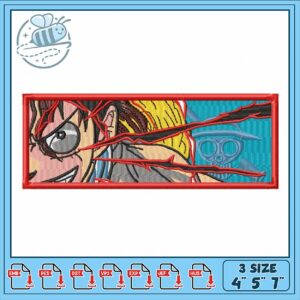 Dynamic Anime Embroidery Design for Creative Projects