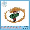 Dynamic Anime Embroidery Design in Three Sizes