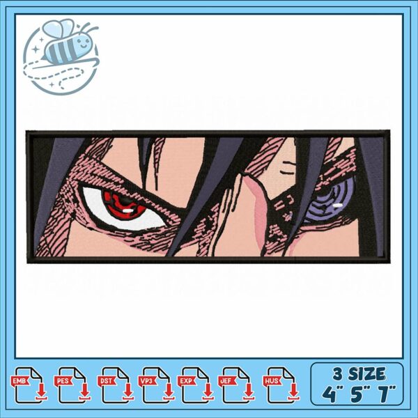 Dynamic Anime Eye Embroidery Design for All Crafts