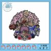 Dynamic Anime Embroidery Design in Three Sizes