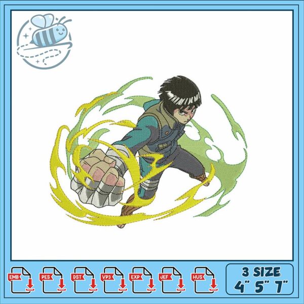 Dynamic Anime Inspired Embroidery Design Download