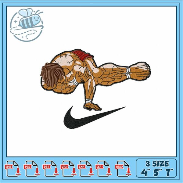 Dynamic Athlete Embroidery Design for All Projects