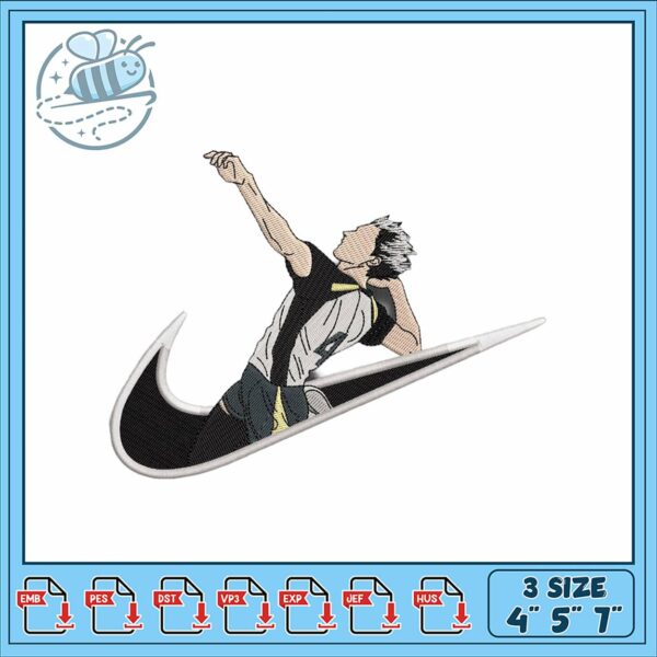 Dynamic Athlete Embroidery Design for Apparel 4x5x7