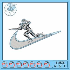 Dynamic Athlete Embroidery Design for Custom Projects