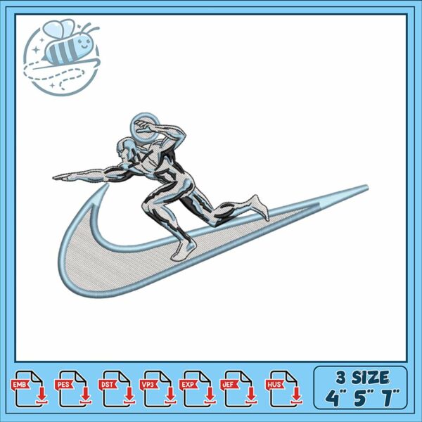 Dynamic Athlete Embroidery Design for Custom Projects