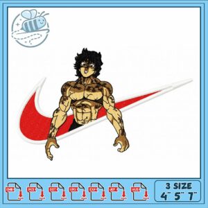 Dynamic Cartoon Style Embroidery Design for Apparel