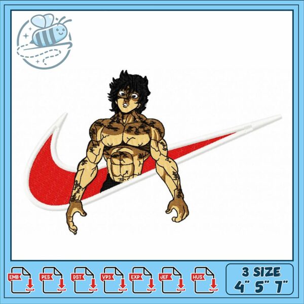 Dynamic Cartoon Style Embroidery Design for Apparel