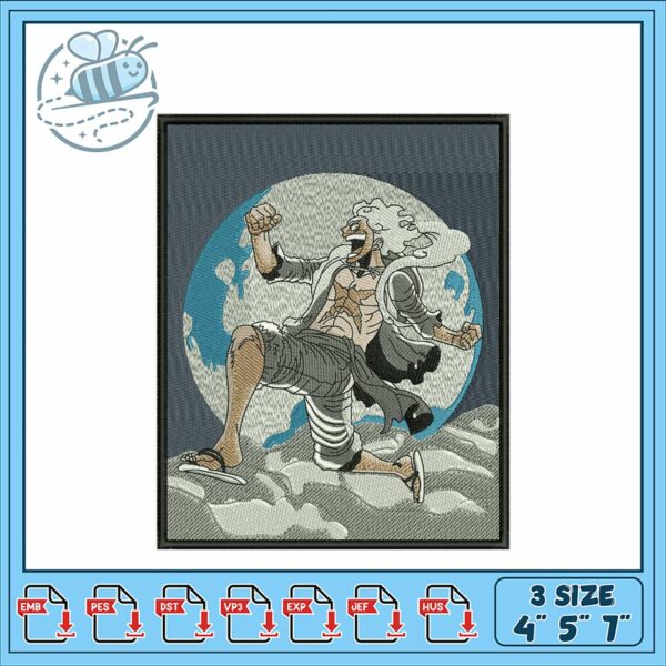 Dynamic Character Embroidery Design for All Ages