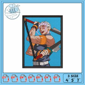 Dynamic Character Embroidery Design for All Sizes