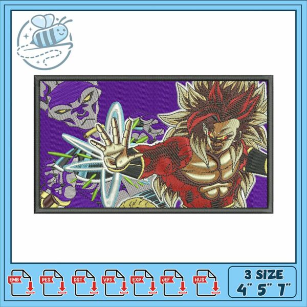Dynamic Dragon Ball Embroidery Design Downloads Available