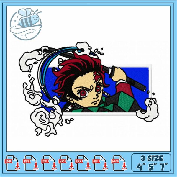 Dynamic Embroidery Design of Anime Character Action