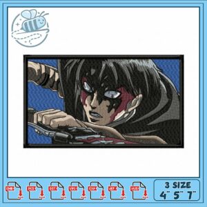 Dynamic Embroidery Design of Bold Character Artwork