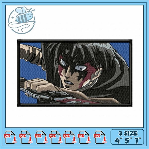 Dynamic Embroidery Design of Bold Character Artwork