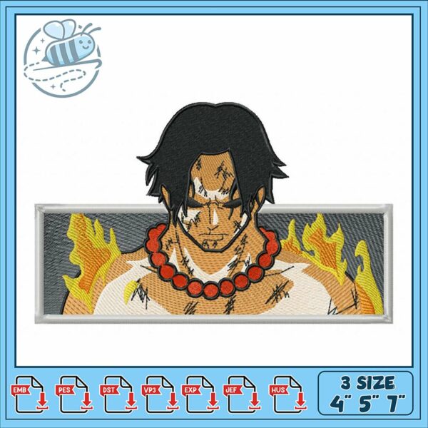 Dynamic Embroidery Design of Fierce Character Art