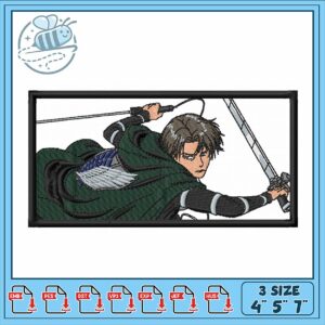 Dynamic Embroidery Design of Heroic Character Action