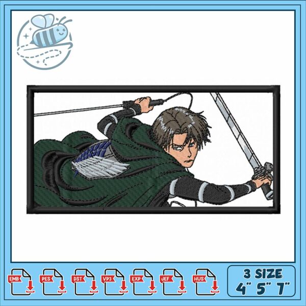 Dynamic Embroidery Design of Heroic Character Action