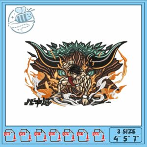 Dynamic Martial Arts Embroidery Design for Crafts