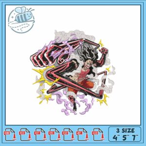 Dynamic Menacing Character Embroidery Design File