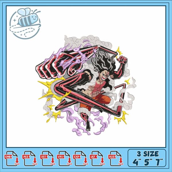 Dynamic Menacing Character Embroidery Design File