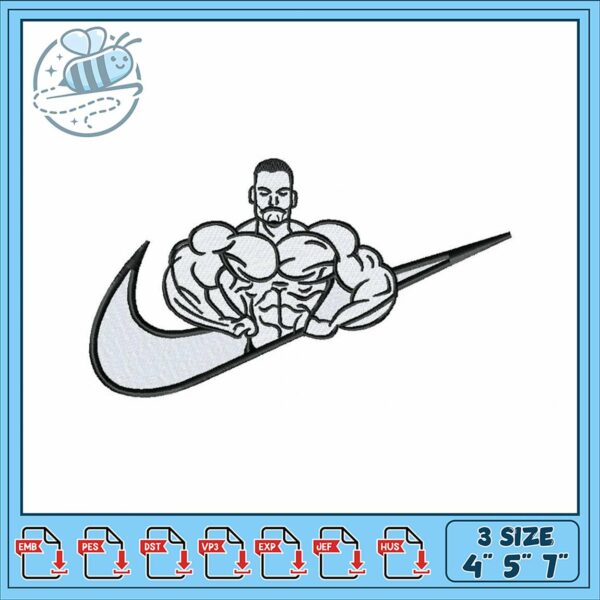 Dynamic Muscle Embroidery Design for Creatives