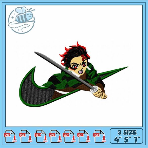 Dynamic Ninja Embroidery Design for All Projects