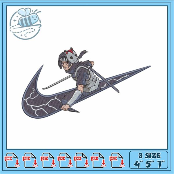 Dynamic Ninja Embroidery Design for Creative Projects