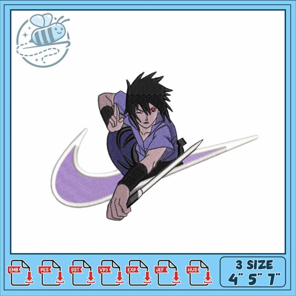 Dynamic Ninja Embroidery Design for Custom Projects