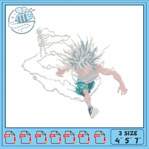 Dynamic Running Figure Embroidery Design Patterns