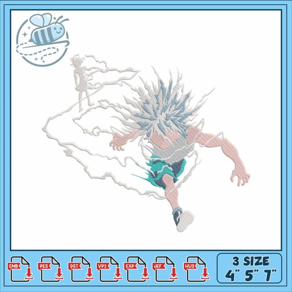 Dynamic Running Figure Embroidery Design Patterns