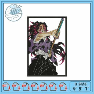 Dynamic Samurai Embroidery Design for All Sizes