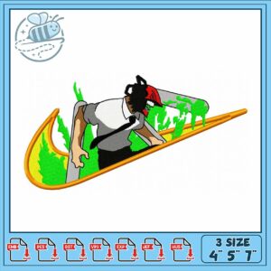 Dynamic Skateboarder Embroidery Design Files Set