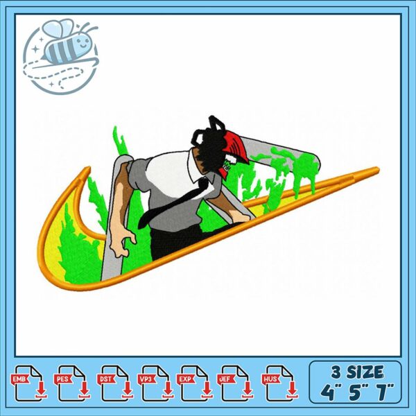 Dynamic Skateboarder Embroidery Design Files Set