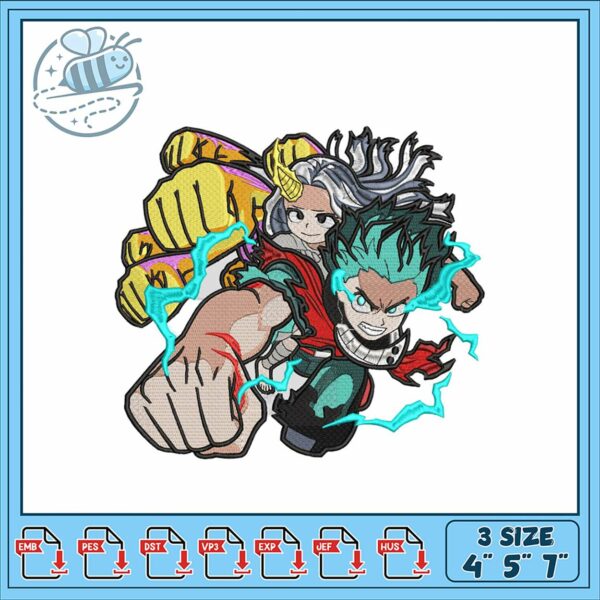 Dynamic Superhero Embroidery Design for All Sizes