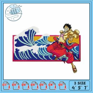 Dynamic Wave Design Embroidery for Creative Projects